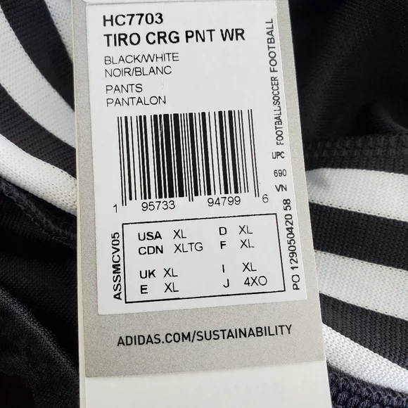 Mens Adidas Aeroready Track Pants New with tags XL Football Tapered Leg - Picture 5 of 6